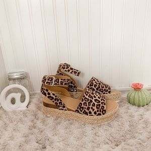 New Cheetah Soda Espadrille Platform sandals